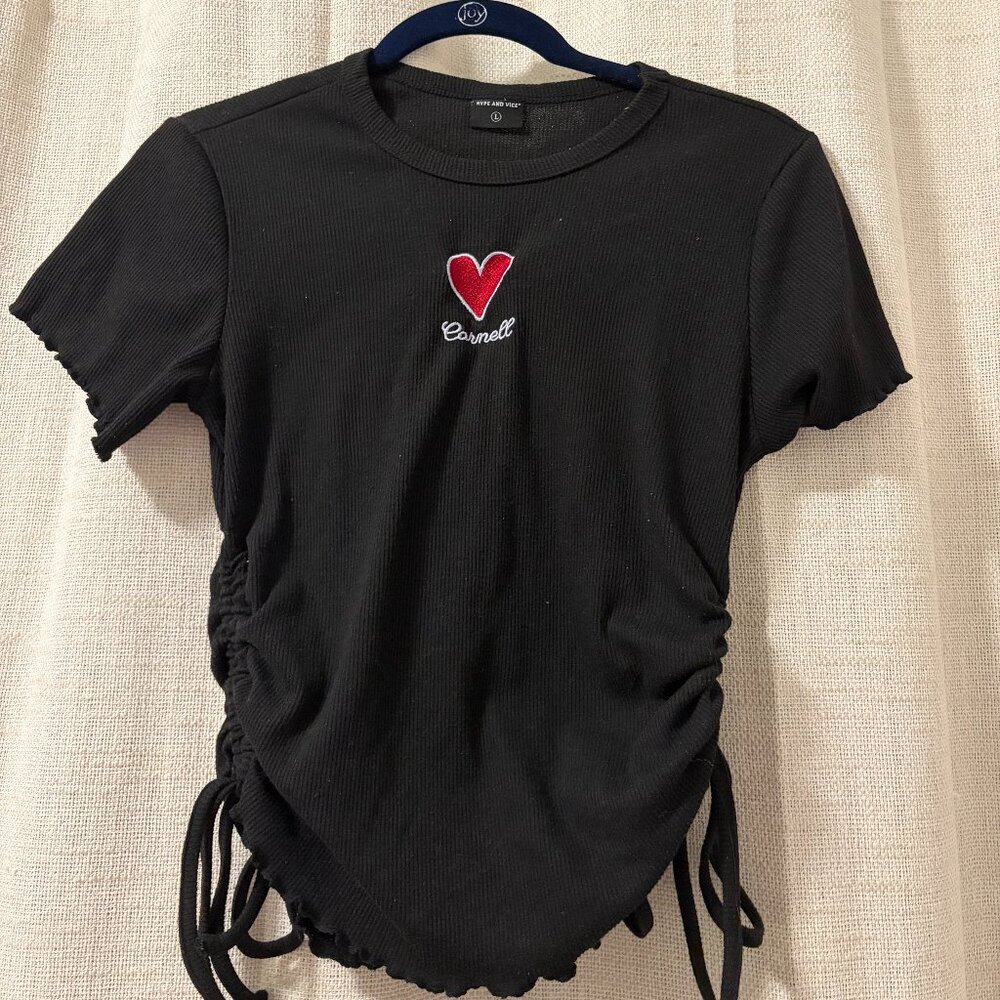 Cornell University Black scrunched shirt